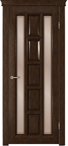 Товар Межкомнатная дверь Легенда Квадра Тон каштан Остекление Бронза